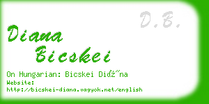 diana bicskei business card